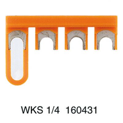 WEIDMULLER WKS 1/4 Złącze krosujące (terminal), wtykany, Liczba biegunów: 4, Raster w mm: 14.10, Izolowany: Tak, pomarańczowy 1604310000 /50szt./ (1604310000)